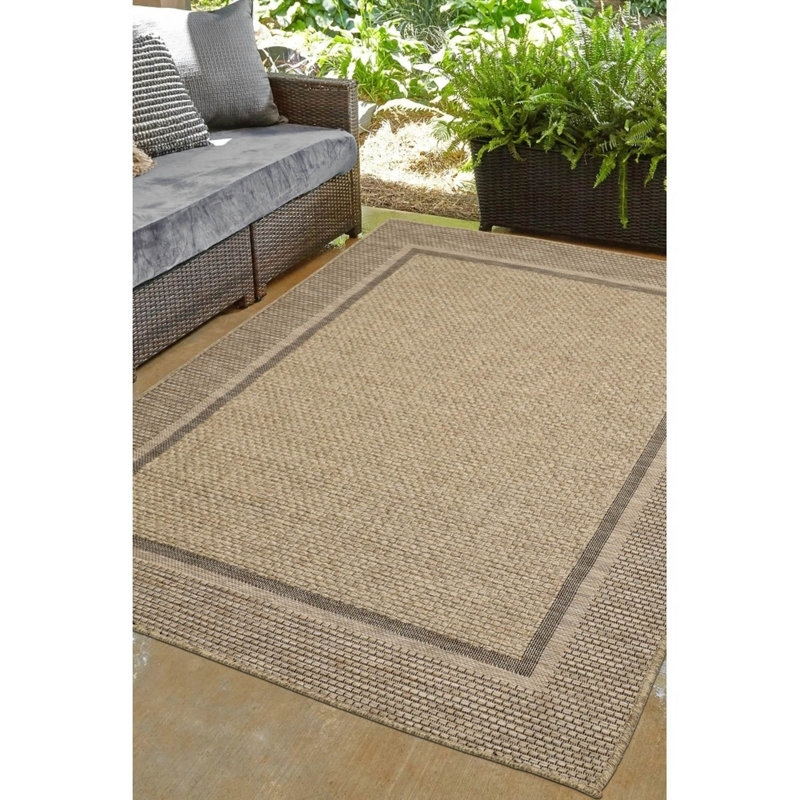 SUMMER LATTE Striped Indoor / Outdoor Area Rug, Rectangle 200 x 290 cm