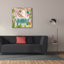 Toile épique Graffiti «Giraffe In Tub No Drink» par Farida Zaman, 37 po x 37 po-2056881398