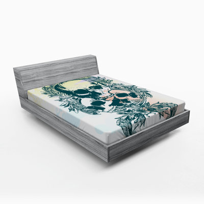Skull Microfiber Fitted Sheet
