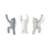 Buddy Wall Mounted Coat Hooks, Decorative Single Hangers for Entryway, Bedroom, Set of 3-999298989
