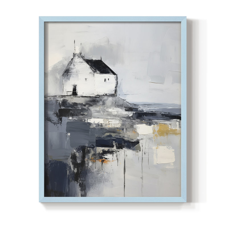 «NAUTICAL Series», reproduction encadrée en bois massif, H 21 po x l 17 po, Bleu