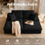 Canapé-lit modulaire en velours côtelé 78,7 po surdimensionné pour lit double en velours côtelé avec sièges profonds double couche, canapé-lit sans cadre avec 4 coussins, sans assemblage requis (noir)-1094698068