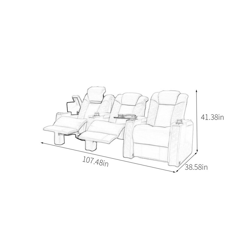 Multi-functional TV sofa in basement