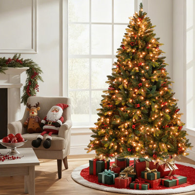  Arbre de Noël artificiel intelligent 7 pi avec lumières scintillantes télécommandées 7 pi