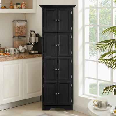 Lakeeta 72" H x 24.25" W Corner 4 - Shelf Corner Storage Cabinet by Red Barrel Studio