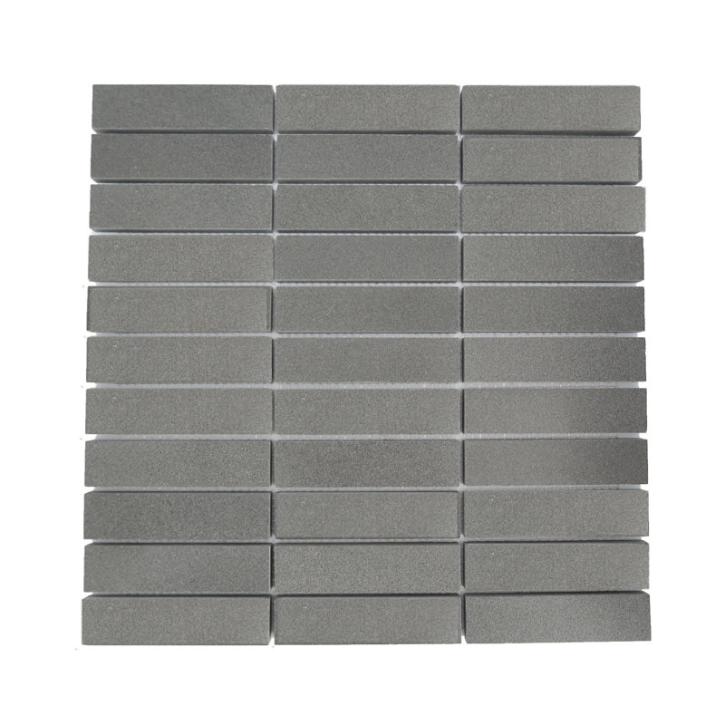Dark Grey Basalt 1"X4" Stacked Mosaic
