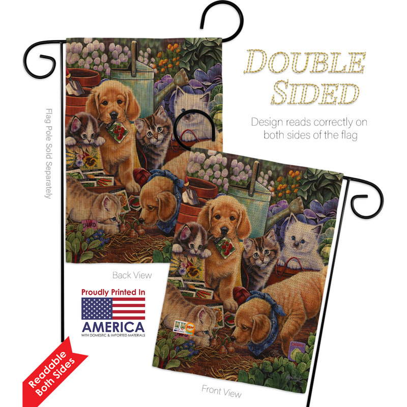 Double Sided 18.5'' H x 13'' W Polyester Animal Garden Flag