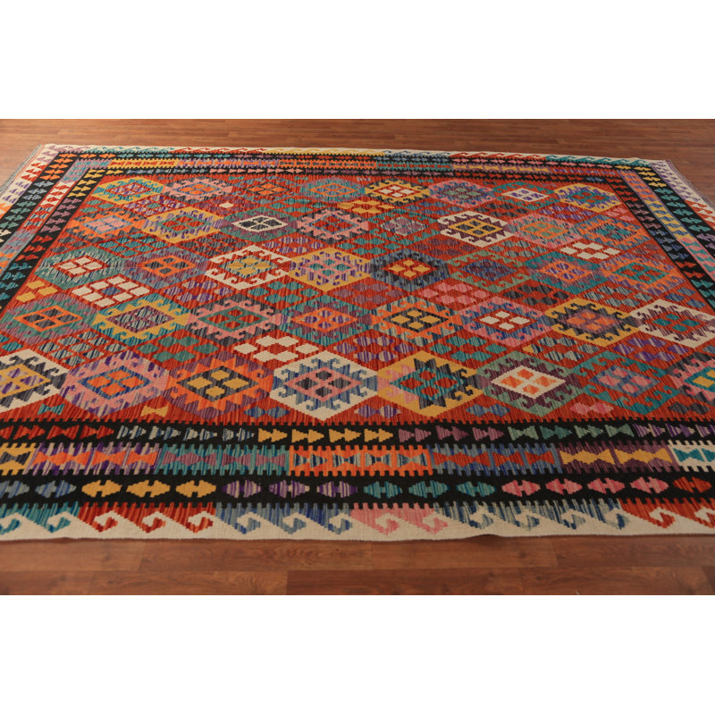 Flat Weave Wool Kilim Oriental Area Rug 8x12