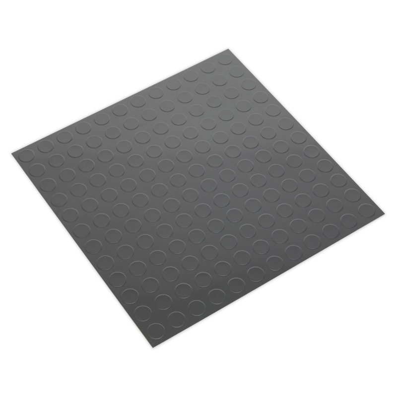 Thaney 45.72 x 45.75 cm Plastic Tile, Dark Grey