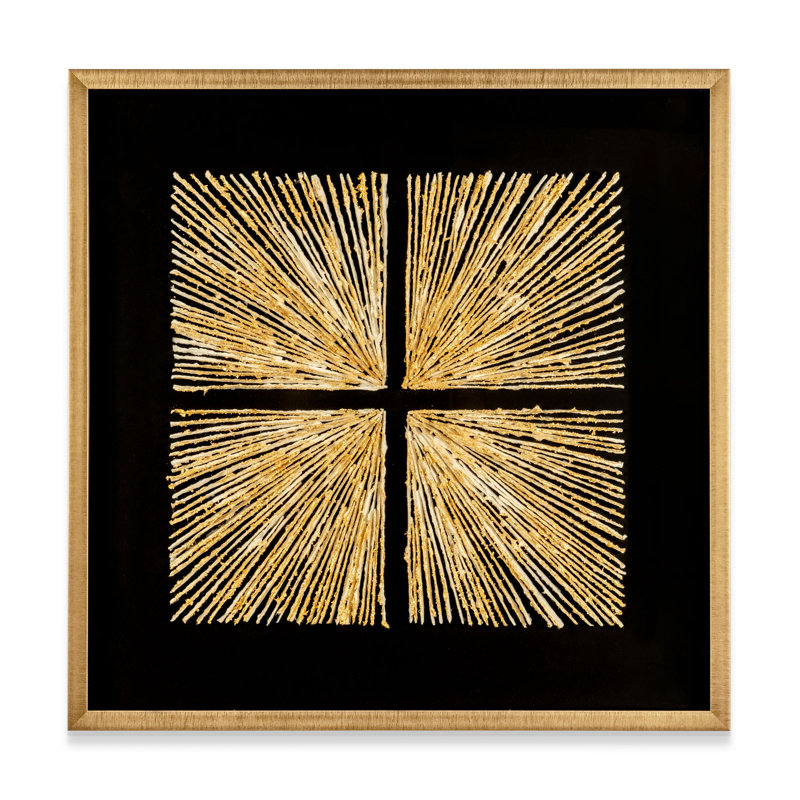 Paper Wall Decor, Black, Gold