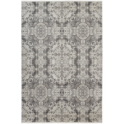 Lindstra Oriental Area Rug in Warm Gray