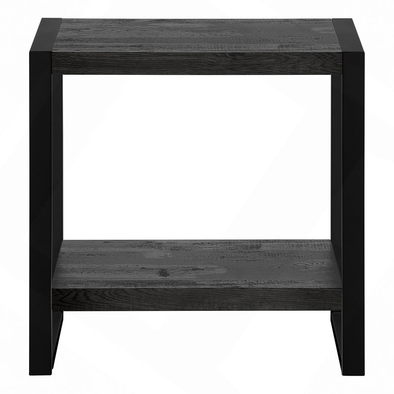 Table d'appoint, table d'appoint, table de bout, table de chevet, lampe, salon, métal stratifié, industriel, Noir