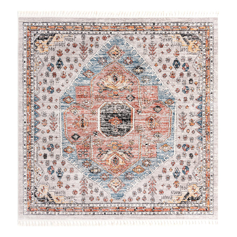 Tapis gris Albia, Carré 10 pi