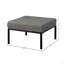 Ensemble de patio en tissu et finition noire (1 fauteuil avec accoudoirs, 1 repose-pieds) (fauteuil)-1815597880