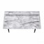 Computer Desk, Home Office, Laptop, Storage Shelves, 48"L, Work, White Marble Look Laminate, Black Metal, Contemporary, Modern-677827585