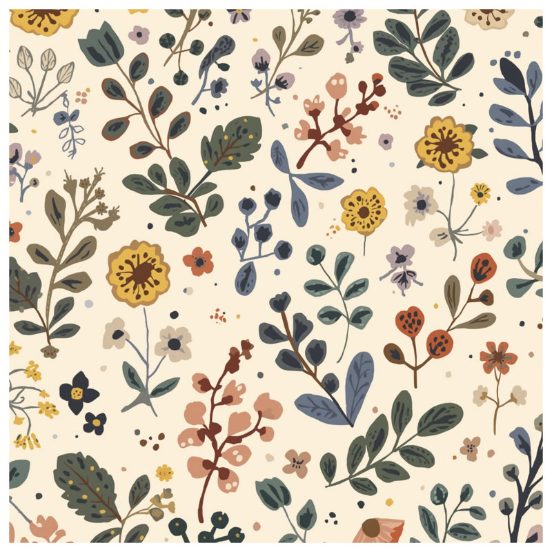 Rideaux de douche Botanical Floral Illustration, L 70 po x H 93 po