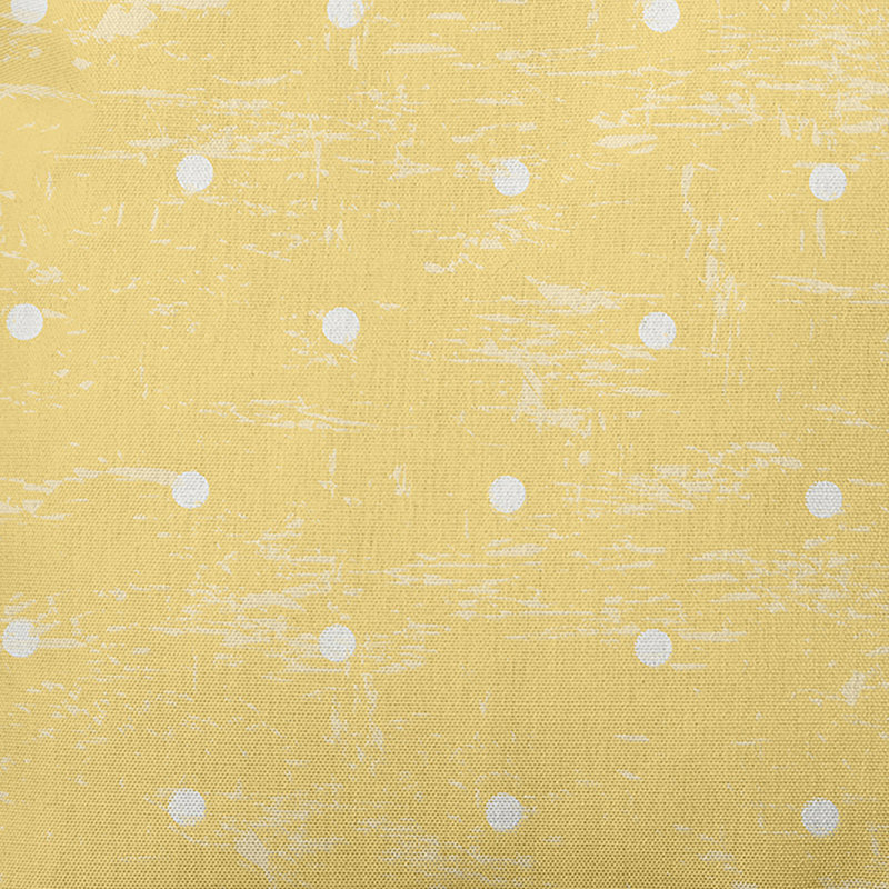 Surf, Sand, & Sea Polka Dots Reversible Throw Pillow, 16" H x 16" W, Yellow
