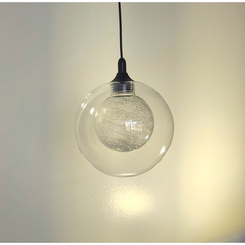Luminaire suspendu sphère 6 lumières DEL Riverdale, Matte Black