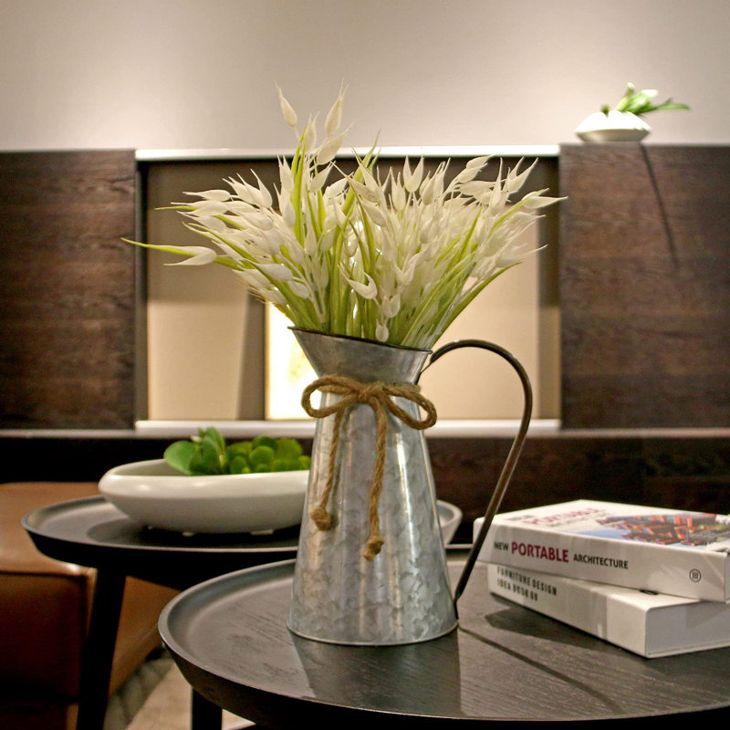 Metal Table Vase, Galvanize
