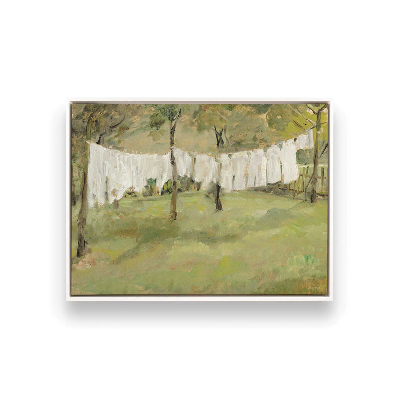 «Laundry Day I» par lettres et doublure imprimée à la machine, H 8 po x l 12 po, Blanc