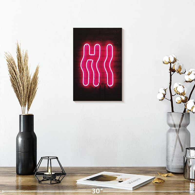 Hi Hi Neon Sign, H 24 po x l 16 po