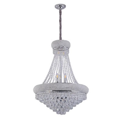 36" Chandelier in Crystal Silver LED Crystal Design