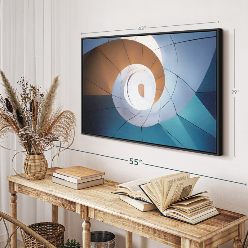 Metallic Spiral Tunnel Canvas Print, 29" H x 43" W