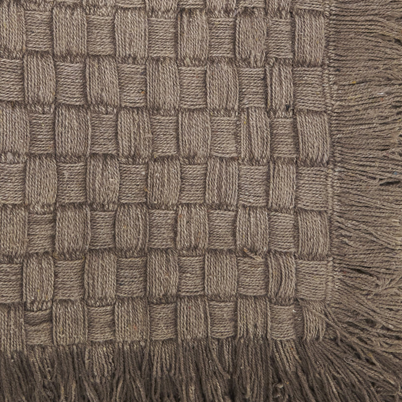 Warm Waffle Weave Throw, Brown