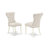 5 Piece Dining Set Includes a Rectangle Dining Room Table with Butterfly Leaf and 4 Doeskin Linen Fabric Upholstered Parson Chairs, Linen White-1258626266-1258662669-1258626267