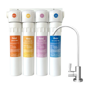 Aquavi Twist 4-Stage Filtration Mineral Under Sink Water Filtration System