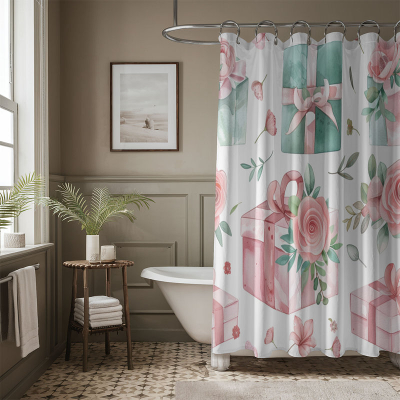 Sweet Gift - Rideau de douche Premium, H 74 po x l 71 po