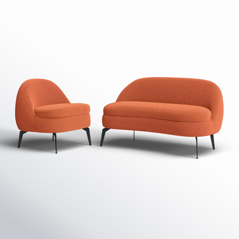 Ensemble de salon 2 pièces Bula, Polyester orange