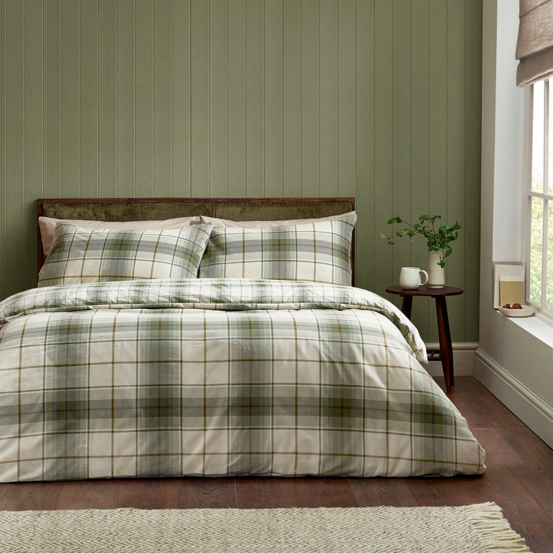 Brushed Troon Check Duvet Cover Set, Single