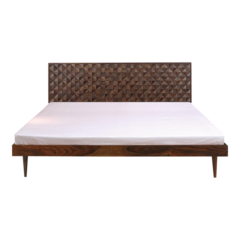 Arinze Solid Wood Platform Bed, Brown, Queen