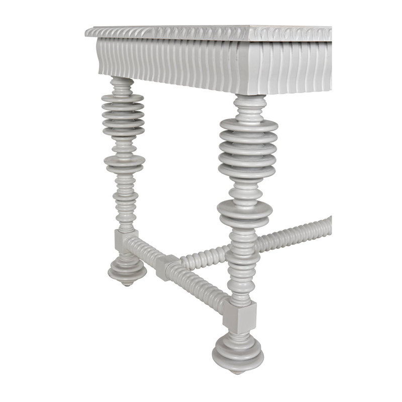 Portuguese Solid Wood Writing Desk, Solid White