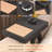 Bamboo Couch Armrest Table With Couch Cup Rest,Non-Slip Armrest Tray Table For Couch,Adjustable Sofa Table With Rotating Phone Holder,Perfect For Living Room And Dining,Black-2084569645