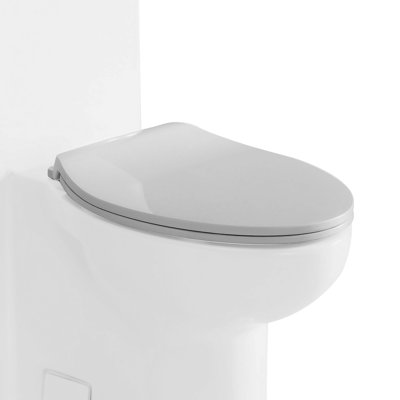 Siège de toilette allongé de remplacement à fermeture douce