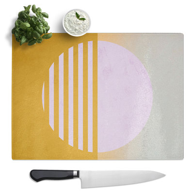 Abstract Sunset  Glass Chopping Board