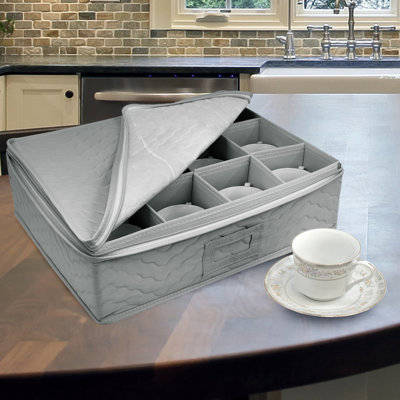 Ensemble de rangement pour vaisselle 5 pièces - gris