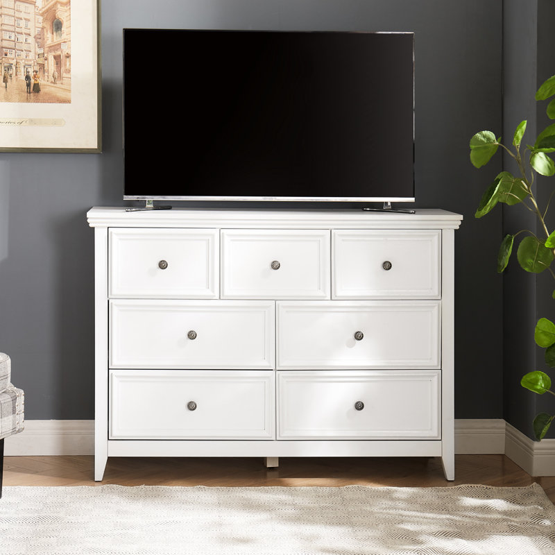 Armoire 7 tiroirs Living Room, White