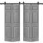 Portes de grange doubles en panneaux de fibres à densité moyenne composites avec ensemble de quincaillerie d'installation-87327911-86925219