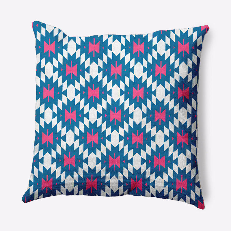 Housse de coussin d'extérieur carré et insert, Bleu, 16 po x 16 po