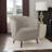Glynes Upholstered Channel Back Curved Chair Beige-666693635