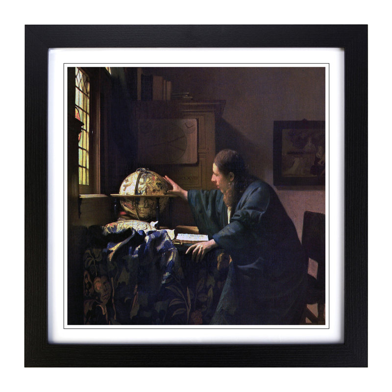 Johannes Vermeer - Single Picture Frame Painting, Black