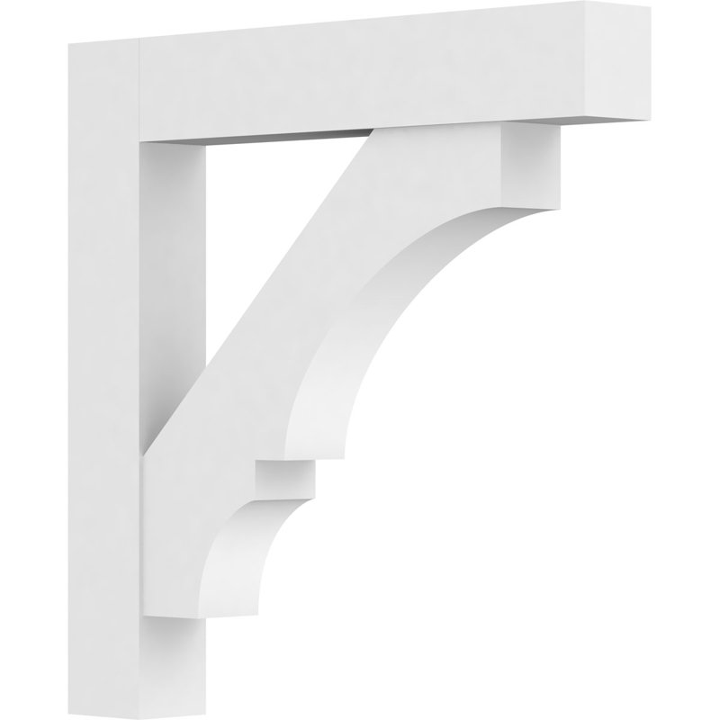 5"W x 36"D x 36"H Standard Balboa Architectural Grade PVC Bracket With Block Ends, 36" H x 5" W x 36" D