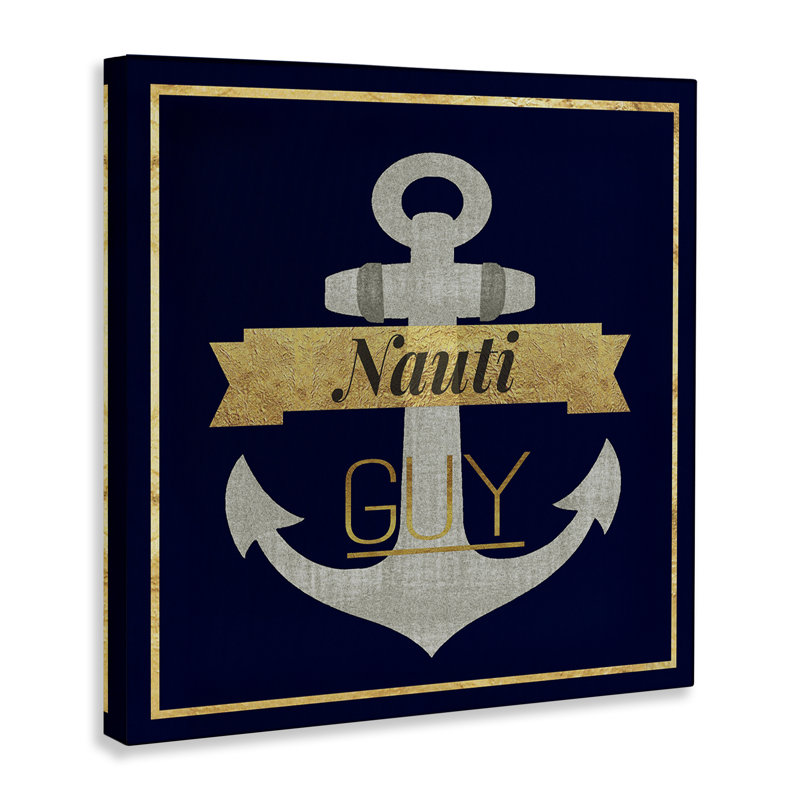 Art mural Nauti Guy avec ancre par Graffi *ee Studios, H 30 po x l 30 po