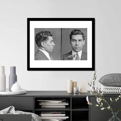 " Charles "lucky" Luciano 1936 Mugshot Photos " Painting Print