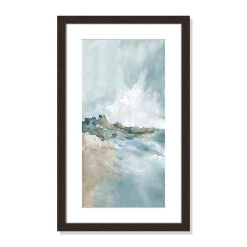 Imprimé Sandpoint par Carol Robinson, Reproduction encadrée avec passe-partout, Noyer, H 21 po x l 13 po x P 1,25 po