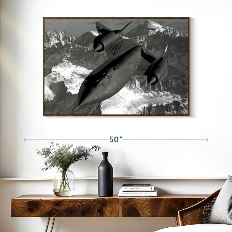 SR-71 merle, Cadre flottant noyer, 40 po x 27 po