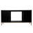 Rohoman 58'' W Black/Champagne Electric Fireplace with 4700 BTU